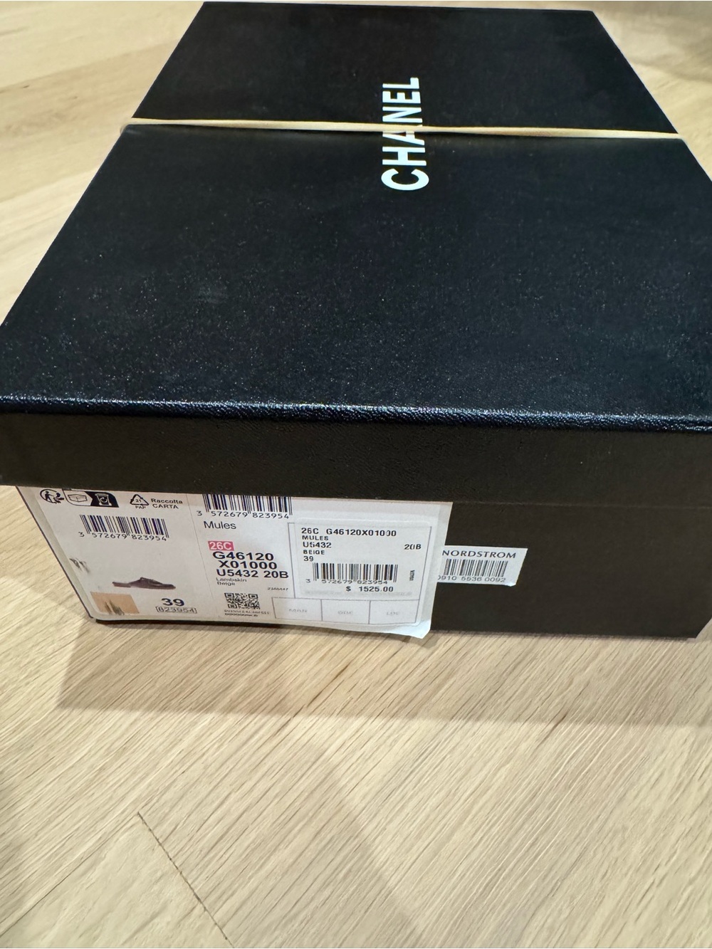 *NWT* CHANEL Beige Quilted Loafers with Original Packaging - women’s size 39 - Picture 2 of 6